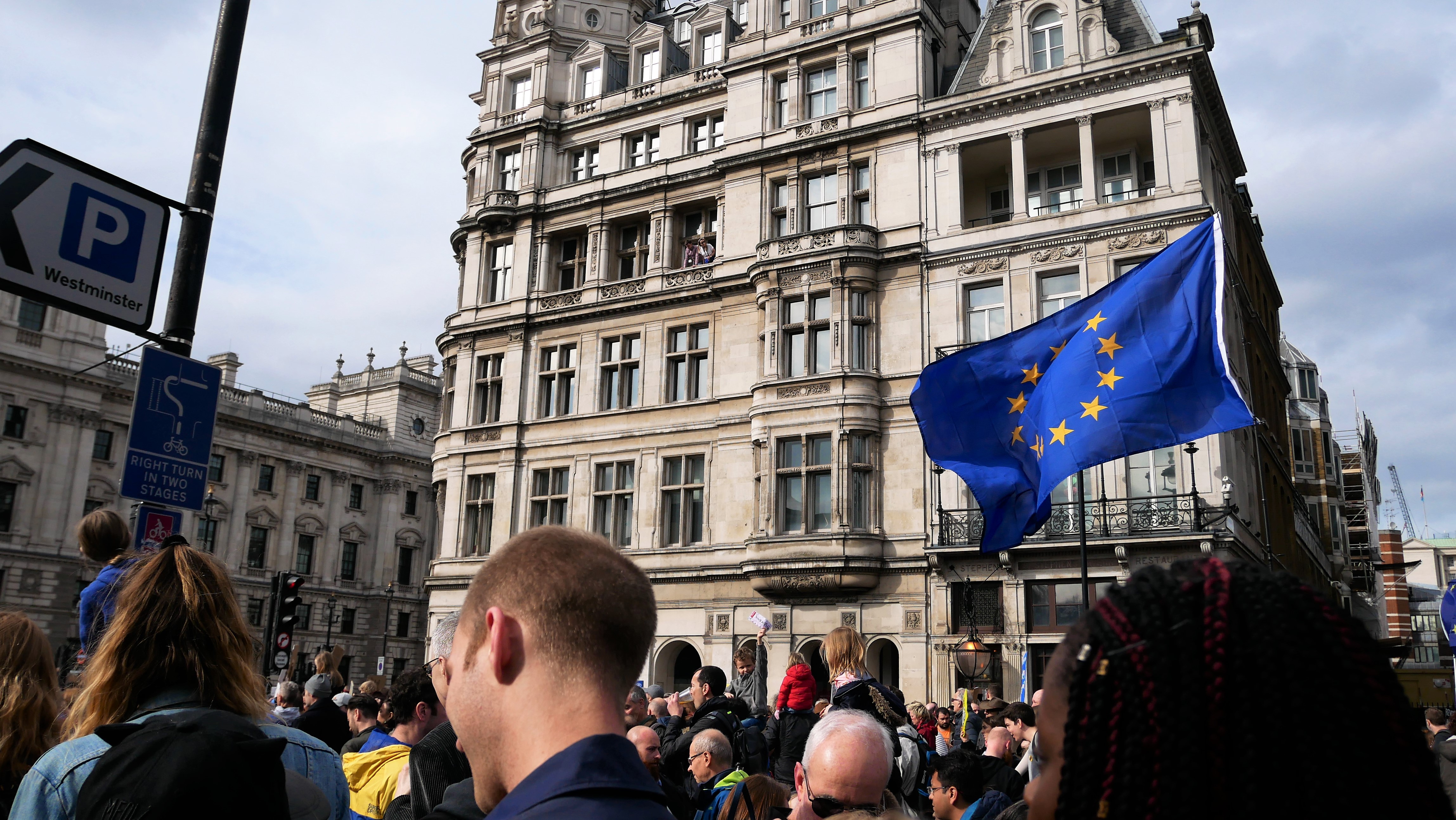 Brexit-mielenosoitus Lontoossa 23.3.